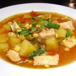 Southwestern Lemon Chicken Soup with Chilies