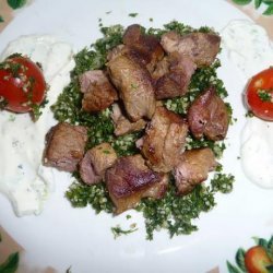 Spicy Lamb Kabobs With Turkish Cacik