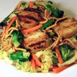 Grilled Scallop Teriyaki Salad