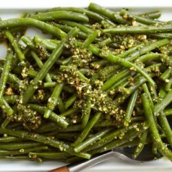 green beans with walnut sauce