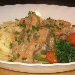 Beef Stroganoff in the Mellinkoff Manner