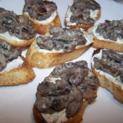 Brandy Creamed Mushrooms on Herby Cheese Toast