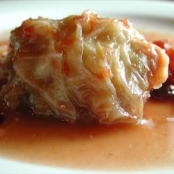 Stuffed Cabbage with Cranberry Sauce