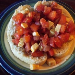 Easy Tomato Mozzarella Bruschetta