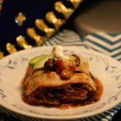 Black Bean and Chicken Chilaquiles