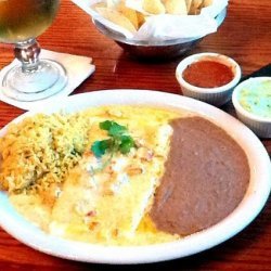 Spinach Enchiladas with Cilantro Cream Sauce