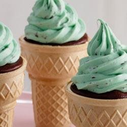 Mint Chocolate Cake Cones