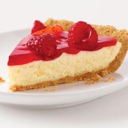 Raspberry Glace Cheesecake Pie