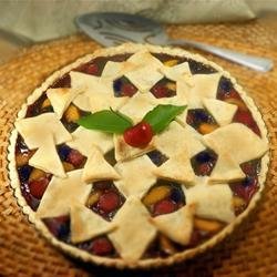 Cherry Berry Peach Pie