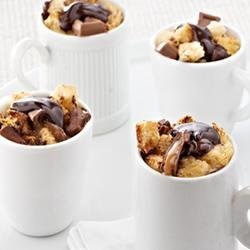 Caramel Dark Chocolate Mini Bread Puddings