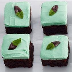 Mint Chocolate Brownie Bars