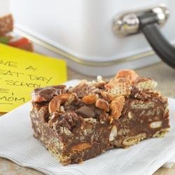 Easy No-Bake Butterfinger(R) and Peanut Butter Pretzel Bars