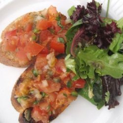 Bruschetta With Roasted Garlic and Cherry Tomatoes