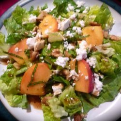 Lettuce, Peaches and Basil