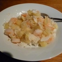 Tropical Coconut and Banana Shrimp