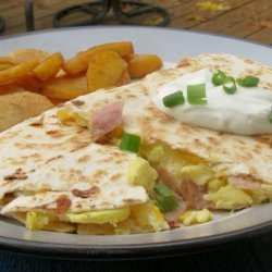 Nif's Egg, Ham and Cheese Breakfast Quesadillas