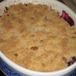 Blueberry Rhubarb Crisp With Pistachio Crust