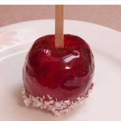 Candied Apples Topped With Coconut