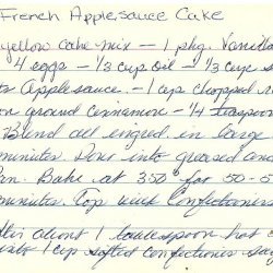 French Applesauce Cake