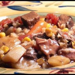 Crock Pot Beef Bacon and Barley Soup