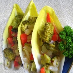 Broccoli-Endive Boats