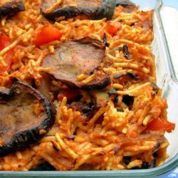 Baked Noodles and Eggplant