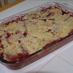 Mango, Nectarine and Raspberry Crumble