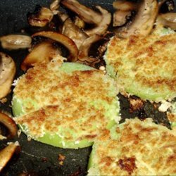 Panko Fried Green Tomatoes and Mushrooms