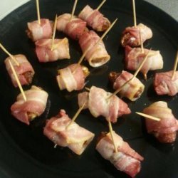 Bacon Wrapped Dates With Almonds