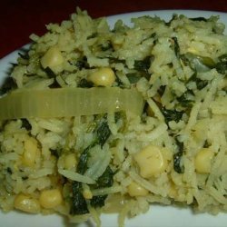 Corn & Spinach rice