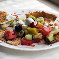 Greek Fit-For-The-Gods Salad With Spicy Cucumber Dressing