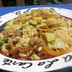 Orzo Risotto With Sausage and Artichokes