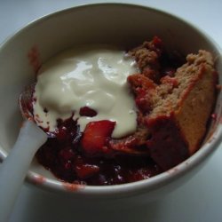 Cranberry Apricot Pear Cobbler