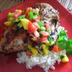 Jerk Chicken (Bbq'd) With Mango Salsa