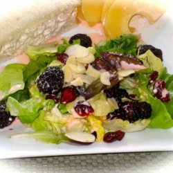 Tossed Green Salad With Grapefruit-Pomegranate Dressing