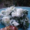 Spinach Mash With Garlic  and Fetta