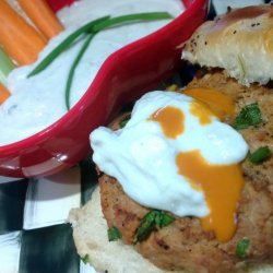 Buffalo Turkey Burgers With Blue Cheese Gravy - Rachael Ray