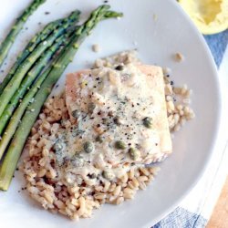 Salmon with Lemon Caper Sauce