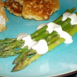 Asparagus With No-Cook Creamy Mustard Sauce