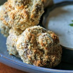 Baked Crisp-Coated Mushrooms