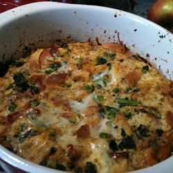 Ham and Cheese Bread Pudding