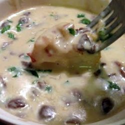 Brie and Wild Mushroom Fondue