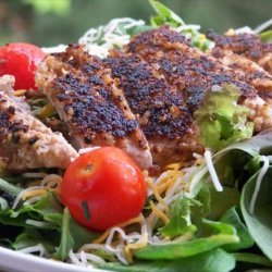 Walnut-Crusted Chicken Salad With Buttermilk Honey Dressing