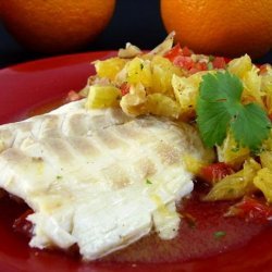 Sea Bass Steaks With Orange Salsa (Or Tuna)