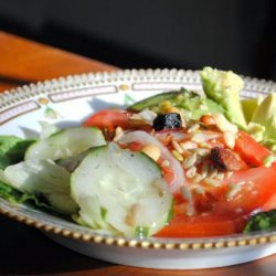 Tomato and Avocado Salad With a Tarragon Walnut Drizzle