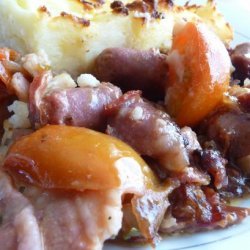 Sausage, Bacon and Tomato Cottage Pie