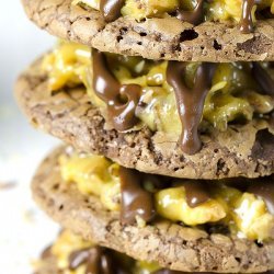 German Chocolate Brownie Cookies