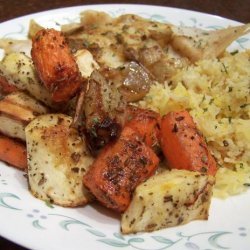 Festive Honey-Glazed Roasted Root Vegetables With Saffron