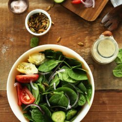 Simple Spinach Salad for One