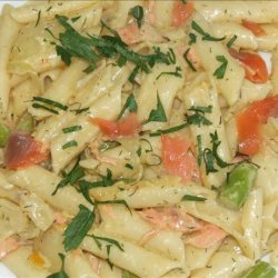 Penne With Asparagus and Smoked Salmon Cream